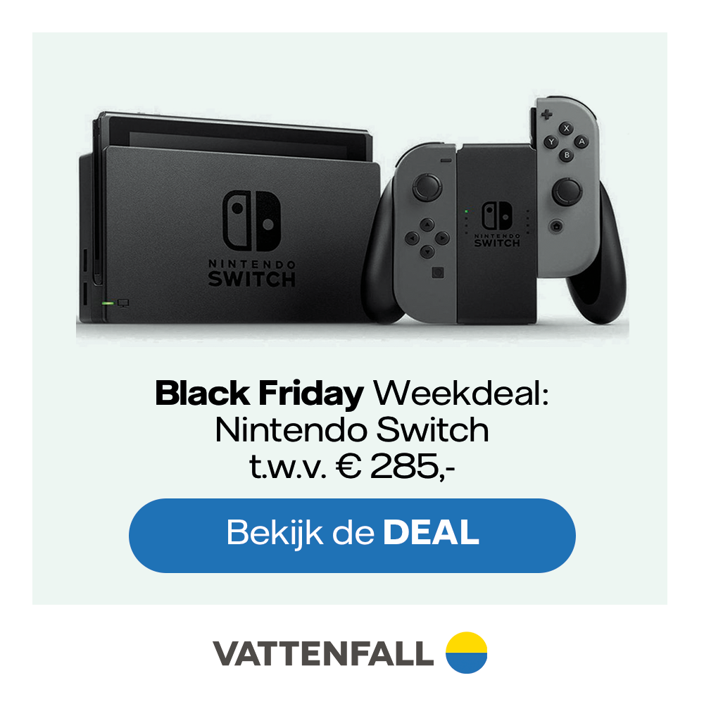 Gratis Nintendo Switch bij Vattenfall t.w.v. €285